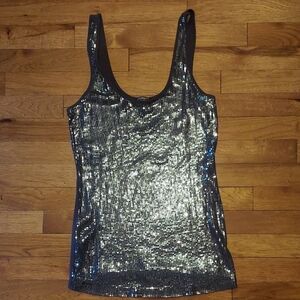 Silver Sequin Women's Top